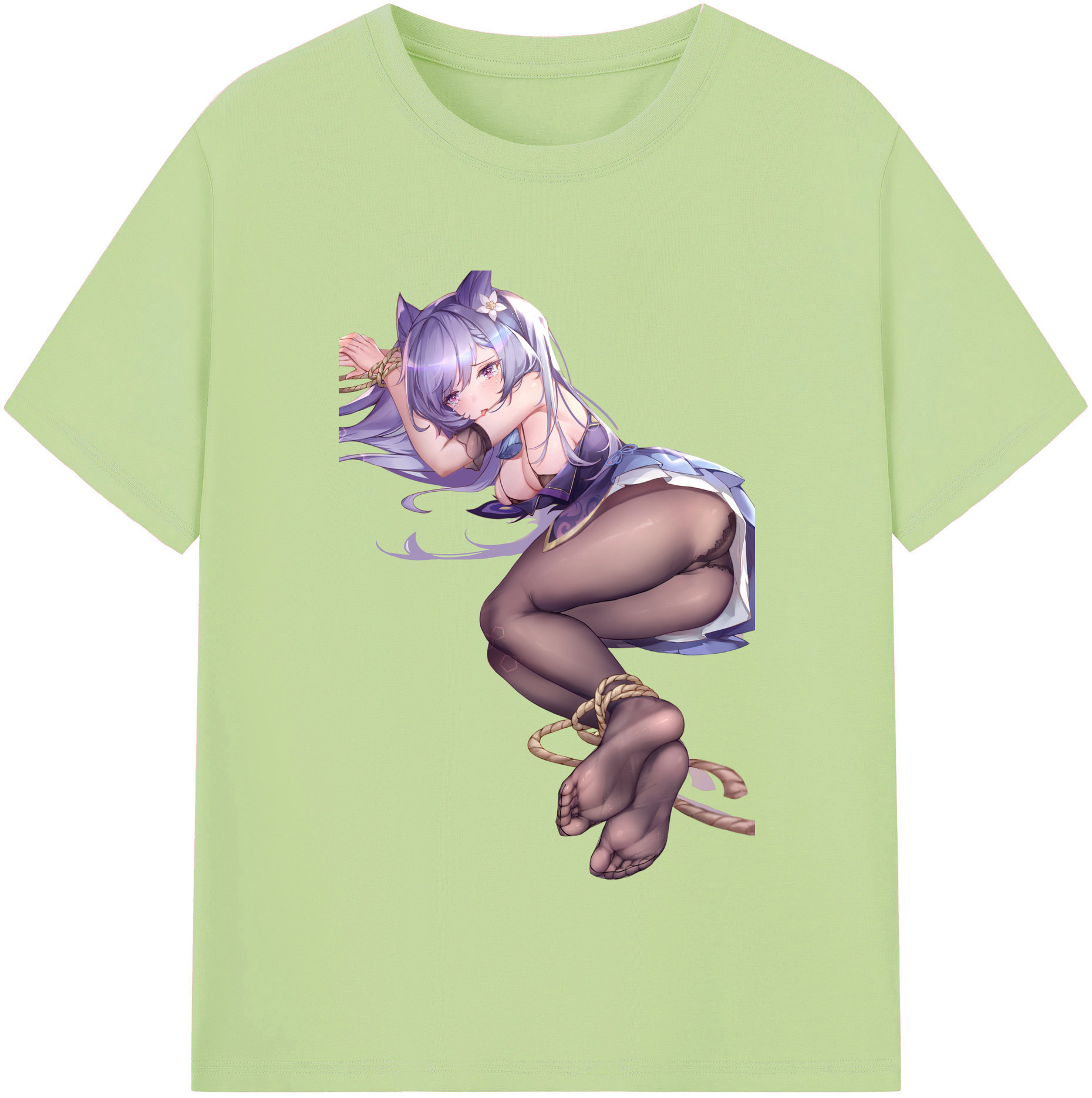 げんし神 刻晴 こくせい genshin Kokusei 綿100％半袖Tシャツ（フロントプリント）